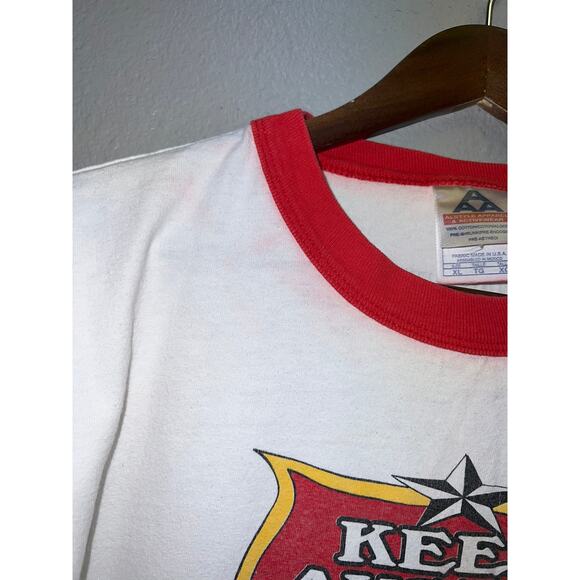 Vintage Austin Texas Shirt Keep Austin Weird Absolutely Austin Ringer Tee XL - Picture 3 of 9